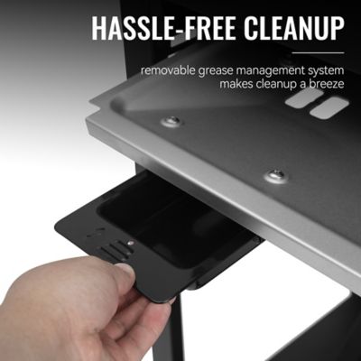 Image showing 8 th Royal Gourmet 3-Burner Propane Gas Grill with Front Spice Rack, 2 Side Shelves and Hooks, Black