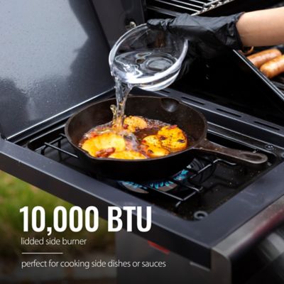 Image showing 5 th Royal Gourmet 5-Burner Deluxe Propane Gas Grill with Cabinet, Gray, With Sear and Side Burner