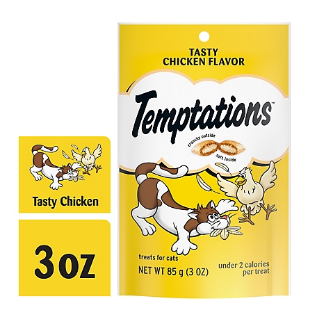 Temptations Classic Crunchy and Soft Cat Treats Tasty Chicken Flavor, 3 oz. Pouch