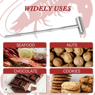 Image showing  Stainless Steel Crab or Lobster Mallet, Seafood Hammer, Solid Seafood Shellfish Cracker Tool, CH1001