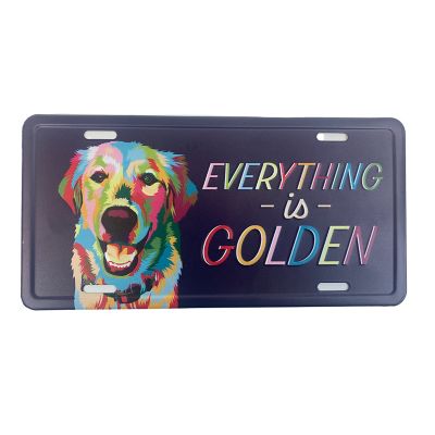 HaynesBesco Group Metal License Plate Golden