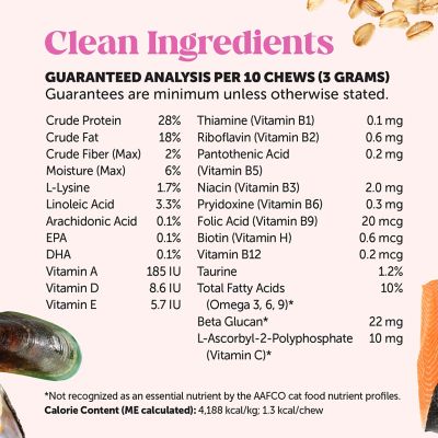 Image showing  Dual Texture Multivitamin Chews Supplement for Cats, 3.7 oz bag