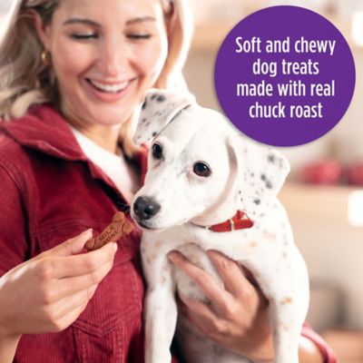 Image showing  Soft and Chewy Dog Treats, Beef & Filet Mignon Recipe With Chuck Roast, 5.6 oz. Bag