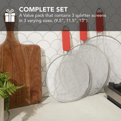 Image showing  Set of 3 Guard Frying Pan Splatter Screen