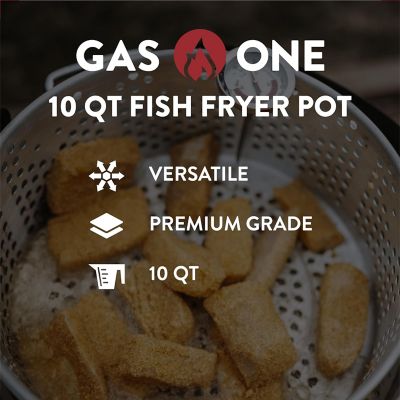 Image showing  10 qt. Aluminum Fry Pot