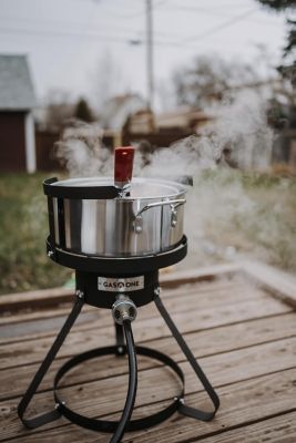 Image showing 6 th Gas One 10 qt. Deep Fryer Pot Propane Burner Set, 65,000 BTU