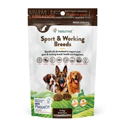 NaturVet Breed Specific Supplement, Sport and Working Dog, Soft Chew