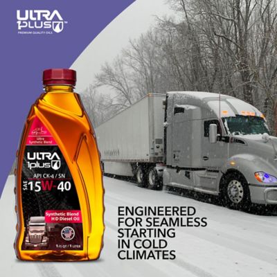 Image showing  SAE 15W-40 Synthetic Blend Heavy-Duty Motor Oil API CK-4/SN, 1 Gal