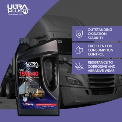 Image showing  SAE 15W-40 Synthetic Blend Heavy-Duty Motor Oil API CK-4/SN, 1 Gal