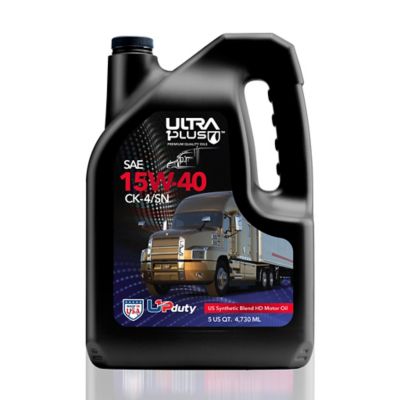 Ultra1Plus SAE 15W-40 Synthetic Blend Heavy-Duty Motor Oil API CK-4/SN, 5 QTS