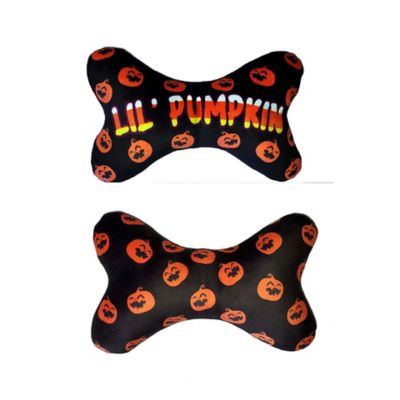 Hip Doggie Lil Pumpkin Bone Toy for Dogs, Large