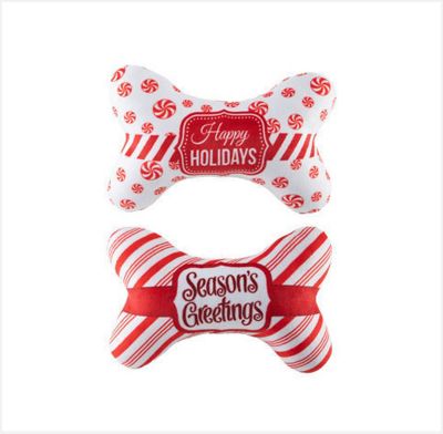 Hip Doggie Peppermint Bone Toy for Dogs, Large