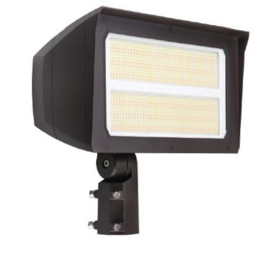 Beyond LED Technology UNION LED Flood Light Adj Watt CCT 5000K 120V-277V Slip Fitter, Yoke Mount Included Bronze Housing