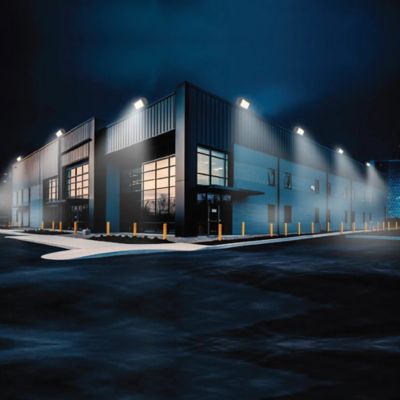 Image showing  UNION LED Flood Light Adj Watt Slip Fitter, Yoke Mount Included Bronze Housing