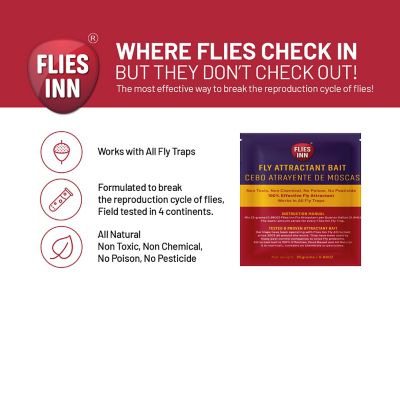 Image showing  5 Packs Fly Attractant Bait Refills for Outdoor Fly Traps