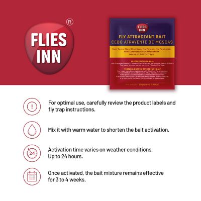 Image showing  5 Packs Fly Attractant Bait Refills for Outdoor Fly Traps