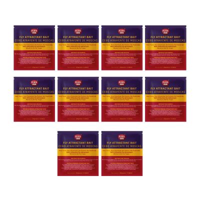 Flies Inn 10 Packs Fly Attractant Bait Refills for Outdoor Fly Traps, FLAB10