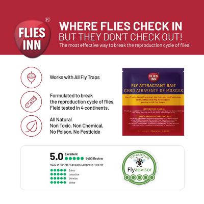 Image showing  20 Packs Fly Attractant Bait Refills for Outdoor Fly Traps, FLAB20