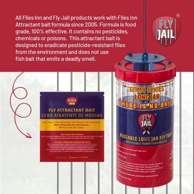 Image showing  Long Jar Reusable Outdoor Fly Trap