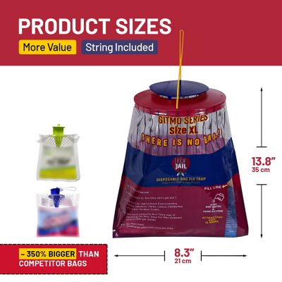 Image showing 5 th Fly Jail X Large Bag Disposable Outdoor Fly Trap
