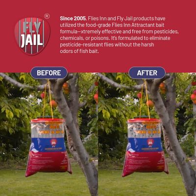 Image showing  6 X Large Bag Disposable Outdoor Fly Traps