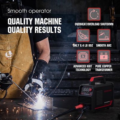 Image showing 5 th YesWelder 110V/220V/205 Amps Stick/Lift TIG 2-in-1 Stick Welder, Big LED Display, Dual Voltage, Hot Start