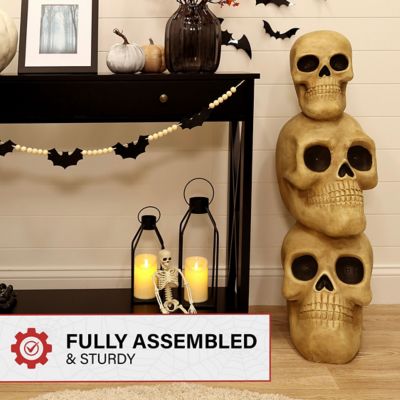 Image showing  Skull Stack Statue with LED Eyes