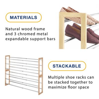 Image showing  3 Tier Expandable Shoe Rack Stackable