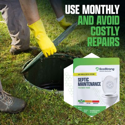 Image showing 6 th EcoStrong Septic Tank Treatment Packs 6 x Pods