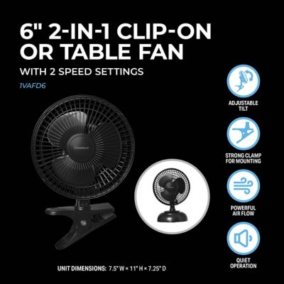 Image showing  6 in. Convertible Desk/Clip-On Fan
