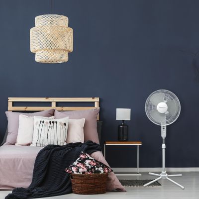 Image showing  16 in. Oscillating Pedestal Fan, White