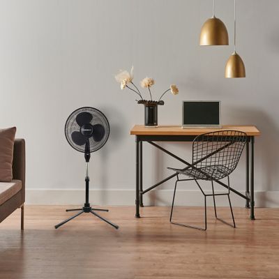 Image showing  16 in. Oscillating Pedestal Fan, Black