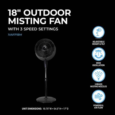 Image showing  18 in. Misting Fan