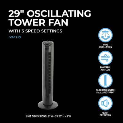 Image showing  29 in. Oscillating Tower Fan