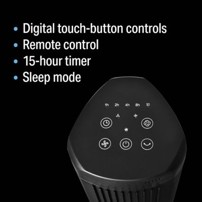 Image showing  40 in. Oscillating Digital Tower Fan with Remote