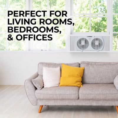 Image showing  9 in. Twin Window Fan