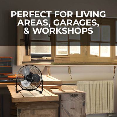 Image showing  9 in. High Velocity Floor Fan with Copper Oil Bearing Motor