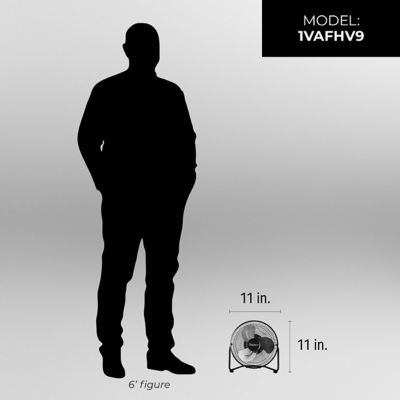 Image showing  9 in. High Velocity Floor Fan with Copper Oil Bearing Motor