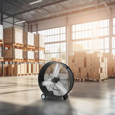 Image showing  36 in. Direct Drive Drum Fan with Partially Sealed Motor Housing