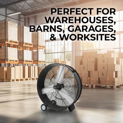 Image showing  36 in. Direct Drive Drum Fan with Partially Sealed Motor Housing