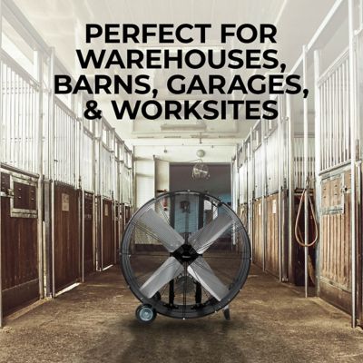 Image showing  42 in. Belt Drive Drum Fan with Enclosed Motor