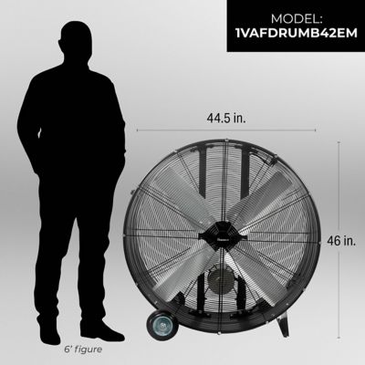 Image showing  42 in. Belt Drive Drum Fan with Enclosed Motor