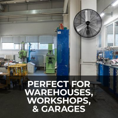 Image showing 6 th VisionAir 30 in. 2-Speed Indoor Oscillating High-Velocity Wall-Mounted Fan