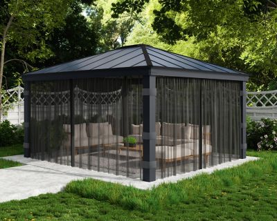 Image showing  Dallas Gazebo 14 ft. x 16 ft. Netting Set, 4 pc.