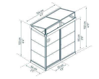 Image showing  Ivy 4 ft. x 2 ft. Mini Greenhouse, Black