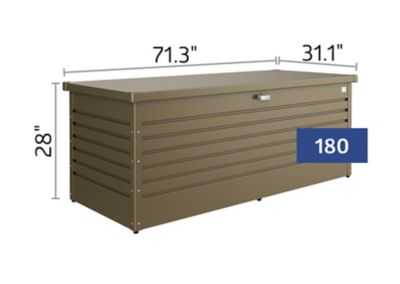 Image showing  LeisureTime 210 Gallon Deck Box, Bronze