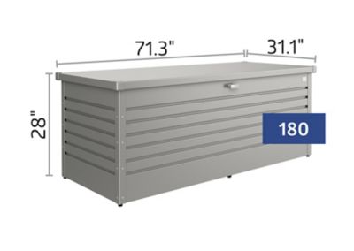 Image showing 6 th Biohort LeisureTime 210 Gallon Deck Box, Quartz Gray