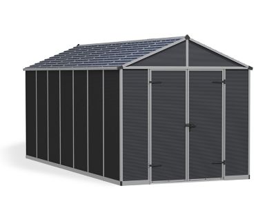 Canopia by Palram Rubicon 8 ft. x 17 ft. Shed, Gray