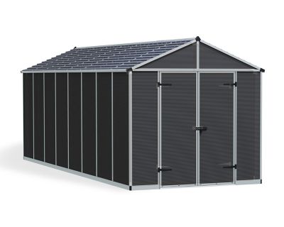 Canopia by Palram Rubicon 8 ft. x 20 ft. Shed, Gray