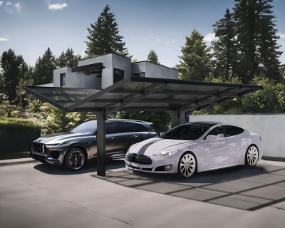 Image showing  Sydney Wave Double Carport Wing Style